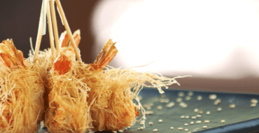 shrimp fried prawns kataifi dough